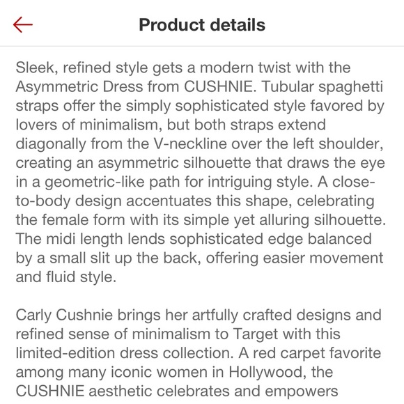 CUSHNIE for Target Asymmetrical Dress NWT - XS - Picture 7 of 9